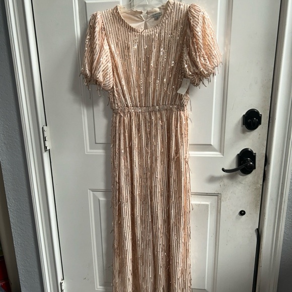 new Habitual Kids Girls' Puff Sleeve Fringe Sequin Jumpsuit - Big Kid Sz 16 - Picture 4 of 16